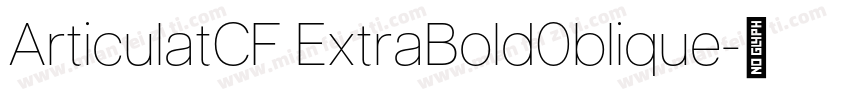 ArticulatCF ExtraBold0blique字体转换